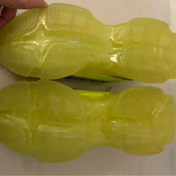 Steve Madden MAXIMA Lace Up Rhinestone Neon Green Chunky Heel Sneakers Size 8 - Picture 10 of 14